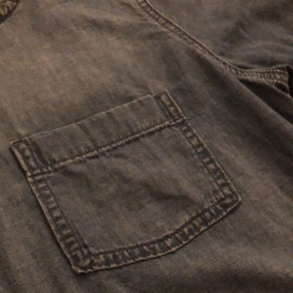 3 for $10 🌺 Madewell Chambray 100% Cotton Short Sleeve Pocket Tee - XXS - Picture 4 of 7